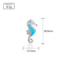 Ensemble collier chaîne maille forçat en argent sterling 925 pour femme avec zircone cubique 5A et pendentif opale de bord de mer, cadeau de fiançailles vintage exquis
