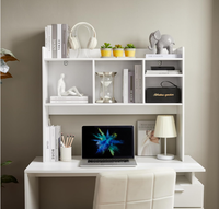 Étagère de bureau en bois avec 6 étagères pour bureau d'ordinateur, organisateur de bureau à 3 niveaux