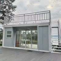 Maison conteneur FLKT facile à assembler, préfabriquée, modulaire, à faible coût de main-d'œuvre, pour habitation en conteneur maritime