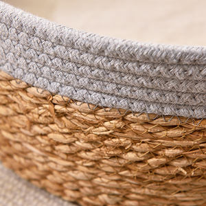 Nid de chat en rotton de paille confortable naturel, nid de lapin avec poignée avec forme mignonne - Product Image 5