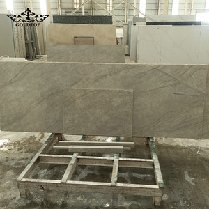 Dalles de pierre artificielle GOLDTOP de luxe polies 7006 Taj Mahal imprimées, surfaces blanches éthérées modernes pour salle de bain de luxe - Product Image 4