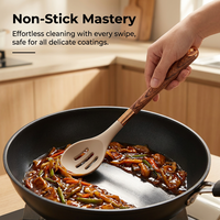 Cuillère en silicone résistante à la chaleur, sans BPA, ustensiles de cuisine antiadhésifs, cuillères en caoutchouc pour mélanger, servir, remuer, OEM ODM