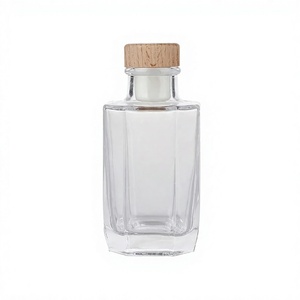 Botella de Vidrio Cuadrada de Base Pesada para Licores, Garrafa Premium con Tapón Hermético para Ginebra, <span class=keywords><strong>Vodka</strong></span> y Embalaje de Regalo, 400ml - Product Image 3