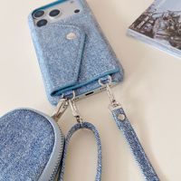 Étui pour téléphone Apple 17 Air, accessoires pour téléphone, porte-cartes triangulaire, porte-monnaie, sac à main, cordon, femmes, iPhones 16 Plus, étui pour téléphone portable