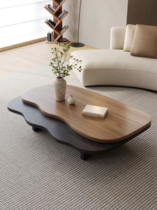 Table basse moderne bicolore écologique, nouveau design, mobilier de maison élégant, quantité minimale de commande requise - Product Image 2
