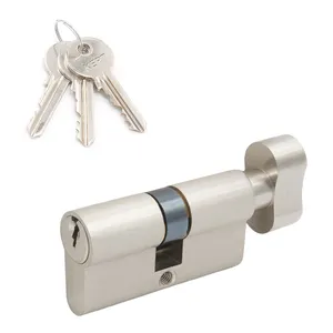 ドアロック5キー Suppliers-高品質安全真鍮5ピン3個S溝キードアシリンダーロック