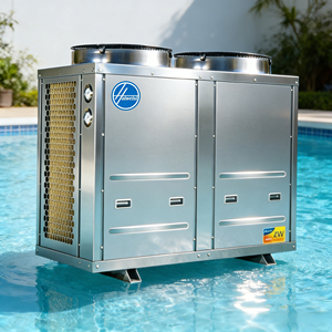 Bomba de Calor Eléctrica de Aire y Agua de 38KW-45KW con Compresor Scroll para <span class=keywords><strong>Piscina</strong></span>, <span class=keywords><strong>Calentador</strong></span> R32 para Uso Doméstico y Exterior, Clase de Ahorro Energético - Product Image 2