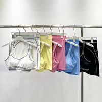 Ensemble de sport 2 pièces personnalisé pour femme : tenue de fitness, yoga et entraînement avec LOGO, short respirant