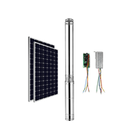 Pompe solaire submersible WINSOLAR avec contrôleur MPPT intégré, impeller en plastique de 3 pouces, alimentation CC