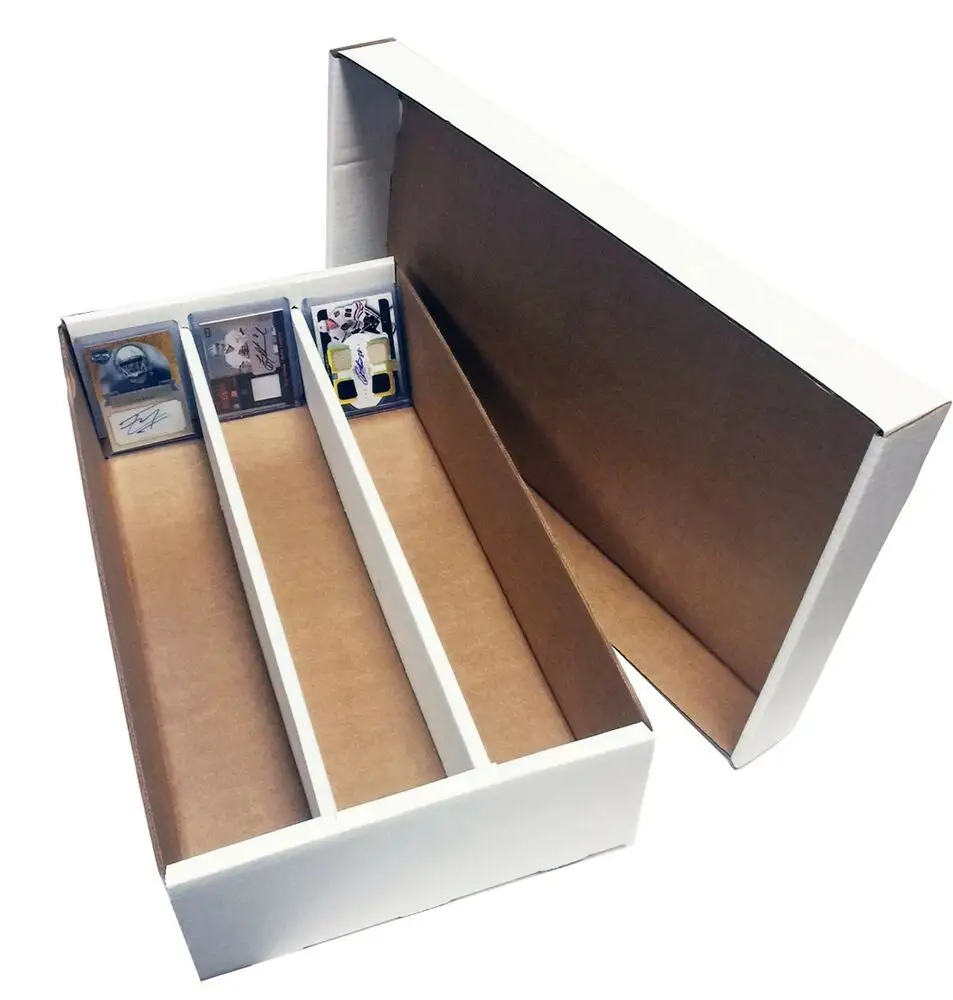 AGENT 3 ROW BASEBALL TRADING CARD MAX PRO CARDBOARD COLLAPSIBLE STORAGE BOXES WITH LIDS