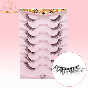 Abestyou, 7 pares de pestañas postizas Premium con banda transparente, pestañas de visón falso 3D, Ojo de gato corto, extensión de pestañas de zorro DIY en casa - Product Image 6