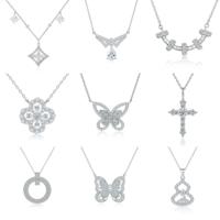 Collier pendentif en argent Sterling 925 pour femme, bijou en pierre de Zircon, à la mode