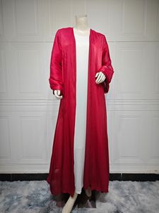 E-46 Meilleure Vente 2024 Eid Modeste Longue Robe Ramadan Scintillant Brillant Robe Femmes rose Vert Dubaï Islamique <span class=keywords><strong>Abaya</strong></span> - Product Image 5