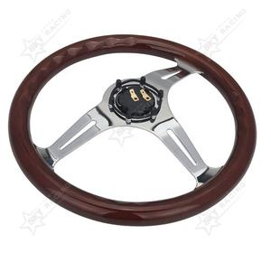 <span class=keywords><strong>Volant</strong></span> de direction classique universel 14 "350mm en <span class=keywords><strong>bois</strong></span> pour <span class=keywords><strong>Mercedes</strong></span> Chevrolet - Product Image 3
