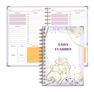 Agenda quotidien A5 non daté 2026 avec couverture rigide en PP, organiseur, suivi des <span class=keywords><strong>repas</strong></span>, des habitudes et des routines, suivi des objectifs, liste de tâches - Product Image 2