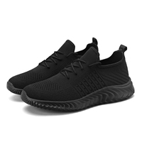 Baskets pour hommes, chaussures de course respirantes de couleur blanche, chaussures de marche légères, chaussures de sport tissées à la mouche, taille 39-46