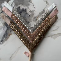Sangle de sandale scintillante en strass et diamants pour la fabrication de chaussons pour femmes, vente en gros