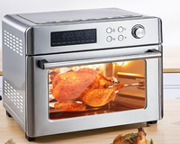 Vente en gros CE GS ROHS ETL Nouveau Grand Four à air chaud multifonctionnel à convection 17-24L en acier inoxydable, friteuse électrique, rôtissoire à dinde
