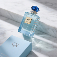Flacon de parfum en verre vide de luxe personnalisé avec logo, 30 ml, 50 ml, 100 ml, rechargeable, cylindrique, avec vaporisateur, emballage cosmétique avec boîte cadeau