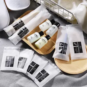 OEM Custom Luxury 5 Star Disposable Biodegradable Eco Friendly Guest Toiletries Kit Accessories Set for Hotel Amenities