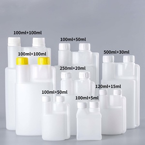 500ml HDPE Plastic <b>Dispenser</b> Double Dosing Twin Neck <b>Bottle</b> - Product Image 2