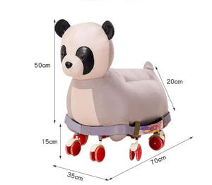 Sillón Infantil de Peluche <span class=keywords><strong>con</strong></span> Cuatro Diseños, Asiento de Peluche Convertible para Niños de 4 a 8 Meses, Juego de Mesa y Silla de Aprendizaje para Niños <span class=keywords><strong>con</strong></span> Ruedas - Product Image 6