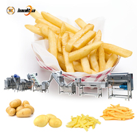 Industriële 100-300kg/uur semi-automatische productielijn voor frites, fabriekslevering, frituurmachine