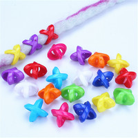 Perles colorées en plastique à gros trous, à remontée rapide, pour dreadlocks, bijoux capillaires, perles intercalaires pour tresses, perruques et accessoires capillaires DIY