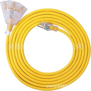 สายพ่วง 50 ฟุต 3 ช่องเสียบ 15A 1875W ปลั๊ก Nema สำหรับใช้งานกลางแจ้ง - Product Image 4