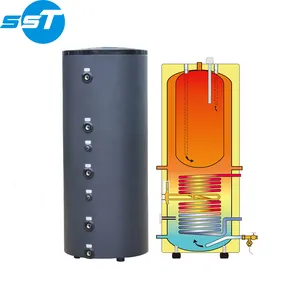 SST hot sale 80 gallon water heater tank hot water boiler custom 100L-1000L stainless steel heat pump hot water storage tank