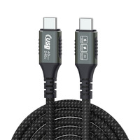 Cable USB Tipo-C de 80 Gbps en Oferta, Carga Rápida de 240 W, Pantalla 8K, Ángulo Recto, Blindaje Trenzado, Cubierta de Nailon, para Teléfono Móvil y Computadora