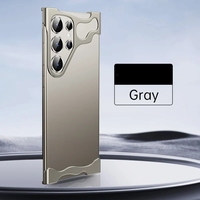 Coque de téléphone antichoc en alliage d'aluminium pour Samsung Galaxy S25 S26 S24 S23 Ultra Plus avec film de protection d'objectif et coins métalliques