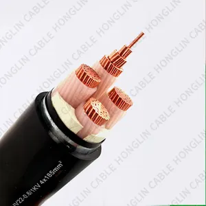 Kabel logam campuran aluminium tegangan rendah XLPE konduktor tembaga bawah tanah kabel daya 3*240 1*120