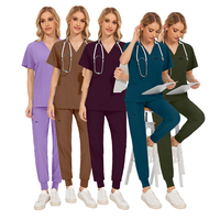 Ensembles de jogging respirants unisexes sur mesure pour hôpitaux, blouses chirurgicales infroissables en tissu peigné élasthanne à élasticité avancée 2025