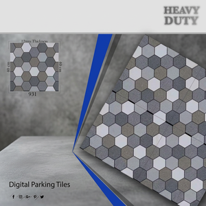 Carreaux de pavage extérieurs rustiques antidérapants 400x400mm Surface inégale Plaza Aire de jeux Garage Carré Parking Carreaux de sol en porcelaine - Product Image 3