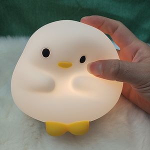 Cute <b>Duck</b> Silicone <b>Night</b> <b>Light</b> USB Rechargeable LED Kids Bedside Lamp Soft Animal Nursery <b>Night</b> Lamp Color Changing - Product Image 5