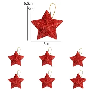 Ornements <span class=keywords><strong>de</strong></span> <span class=keywords><strong>Noël</strong></span> en forme d'étoile à cinq branches dorée scintillante <span class=keywords><strong>de</strong></span> 5 cm, pendentif pentagramme pour arbre <span class=keywords><strong>de</strong></span> <span class=keywords><strong>Noël</strong></span>, <span class=keywords><strong>décoration</strong></span> <span class=keywords><strong>de</strong></span> fête à domicile - Product Image 3