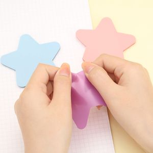 50 feuilles de notes autocollantes étoiles blocs-notes <span class=keywords><strong>auto</strong></span>-adhésifs translucides colorés faciles à poster pour les rappels fournitures scolaires de bureau pour la maison - Product Image 5