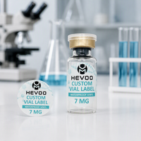Étiquettes personnalisées pour flacons de laboratoire 7 ml, autocollants anti-taches pour peptides avec impression couleur pour la présentation des flacons de laboratoire