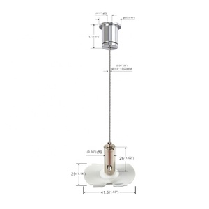 Système de <span class=keywords><strong>Suspension</strong></span> de panneaux LED, câble métallique en acier, Kit suspendu pour <span class=keywords><strong>Suspension</strong></span> <span class=keywords><strong>plafond</strong></span>, LED, mm - Product Image 2