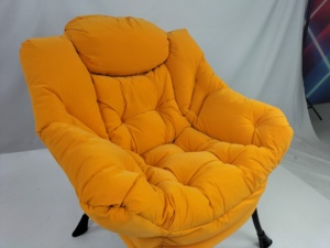 Fabriqué en Chine Qualité supérieure Moderne Grande chaise de paresseux en tissu de coton Chaise longue contemporaine bon marché avec poches latérales - Product Image 2