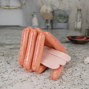 Boyaux de saucisse artificiels courbés en plastique de 36 mm, plissés, doux, résistants à l'humidité, casher - Product Image 2