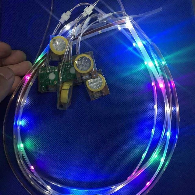 Factory Embroidered LED Kidsren's Shoe Light Colorful Sole Light Strip Ethnic Style Ethnic Shoe Light
