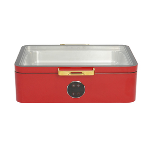 Attrezzatura per Buffet HoReCa, Scaldavivande Elettrico 9L Nero, Chafing Dish Senza Acqua per Ristoranti, Hotel e Negozi - Product Image 5