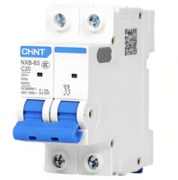 Disjoncteur miniature CHINT NXB 1P 2P 3P 4P 1A-63A Protection contre les courants élevés PA66 Capacité de coupure 4,5kA Usage industriel