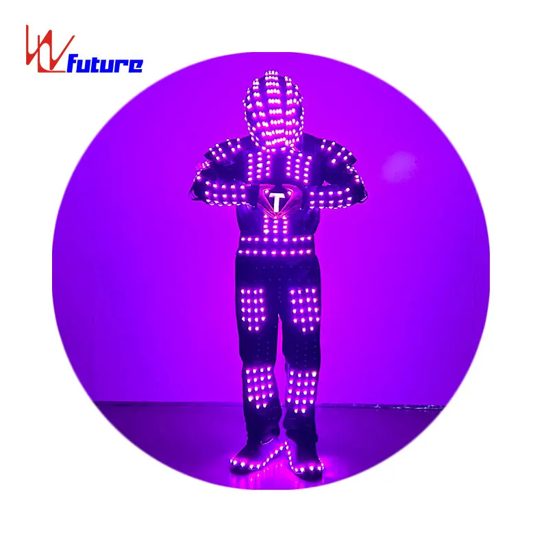 LED 프로그래머블 팬텀 라이트 헬멧 무대 공연 형광 댄스 의상