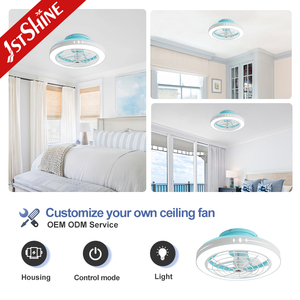 1stshine Led Ventilador de techo 20 pulgadas Azul Fancy ABS Blades Ventilador de techo de bajo perfil con control remoto - Product Image 4