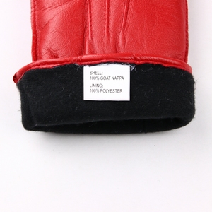 Gants de conduite en cuir de chèvre rouge pour femmes Mitaines d'hiver à la mode pour une utilisation quotidienne en plein air - Product Image 5