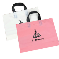 Pochette en plastique rouge rose personnalisée avec logo imprimé, résistante à l'humidité, pour vêtements, cosmétiques, supermarché