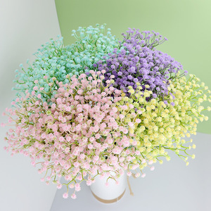 Ramo de Flores Artificiales de Baby's Breath, Arreglo Floral de Plástico Multicolor para Decoración de Bodas y Hogar - Product Image 1